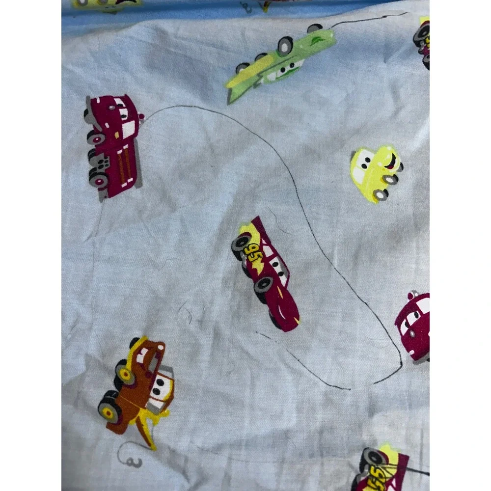 Disney Pixar Cars Fitted Flat Crib Sheet Toddler Lightning McQueen Mater Kids